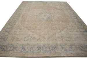 Antique Muted Traditional Floral 10X13 Kerman Persian Rug