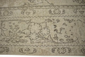 Muted Beige Antique Traditional 9'5X12'5 Tabriz Persian Rug