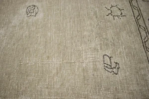 Muted Beige Antique Traditional 9'5X12'5 Tabriz Persian Rug