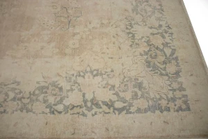 Distressed Antique Traditional Floral 10X13 Kerman Persian Rug