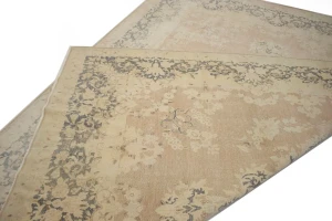 Distressed Antique Traditional Floral 10X13 Kerman Persian Rug