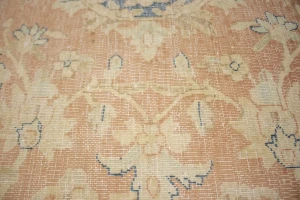 Antique Muted Distressed Floral 9'6X11'9 Kerman Persian Rug