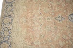Antique Muted Distressed Floral 9'6X11'9 Kerman Persian Rug