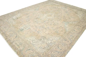 Distressed Muted Antique Traditional 10X13 Tabriz Persian Rug