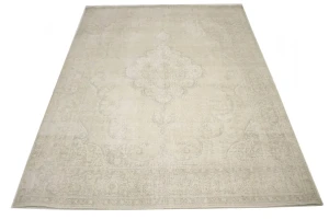 Muted Beige Distressed Traditional Antique 10X13 Tabriz Persian original Rug
