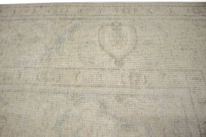Muted Beige Distressed Traditional Antique 10X13 Tabriz Persian original Rug