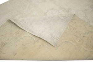 Muted Beige Distressed Traditional Antique 10X13 Tabriz Persian original Rug