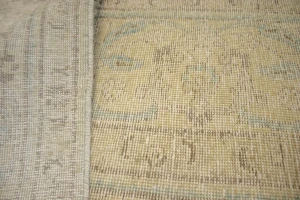 Muted Beige Distressed Traditional Antique 10X13 Tabriz Persian original Rug