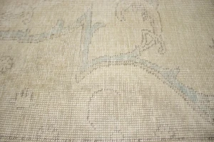 Muted Beige Distressed Traditional Antique 10X13 Tabriz Persian original Rug