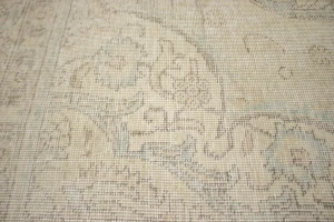 Muted Beige Distressed Traditional Antique 10X13 Tabriz Persian original Rug
