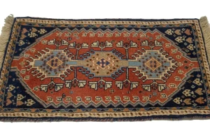 Rusty Red Vintage Tribal 1'8X2'7 Floral Yalameh Persian Rug