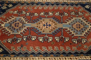 Rusty Red Vintage Tribal 1'8X2'7 Floral Yalameh Persian Rug