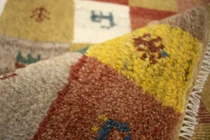 Multicolored Tribal Checkered 2X3 Gabbeh Persian Rug