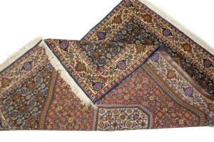 Vintage Floral Geometric 4X5'7 Bidjar Persian Rug
