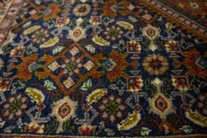 Vintage Floral Geometric 4X5'7 Bidjar Persian Rug