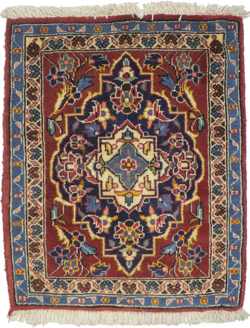 CLEARANCE Antique Floral Kashan Persian Area Rug Handmade Wool