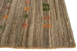 Vintage Tribal Brown 3'3X4'9 Gabbeh Persian Rug