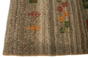 Vintage Tribal Brown 3'3X4'9 Gabbeh Persian Rug