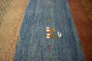 Vintage Tribal Multicolored Stripes 3X5 Gabbeh Persian Rug