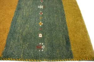 Vintage Tribal Multicolored Stripes 3X5 Gabbeh Persian Rug
