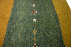 Vintage Tribal Multicolored Stripes 3X5 Gabbeh Persian Rug