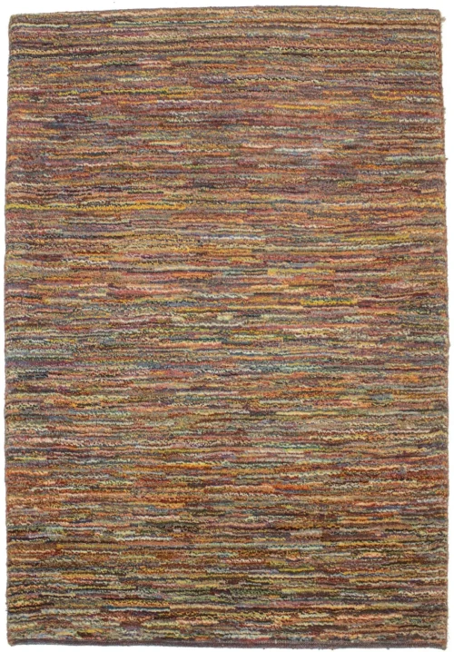 Multicolored Vintage Stripes Tribal 3X4 Gabbeh Persian Rug