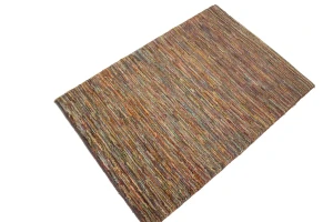 Multicolored Vintage Stripes Tribal 3X4 Gabbeh Persian Rug