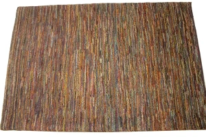 Multicolored Vintage Stripes Tribal 3X4 Gabbeh Persian Rug