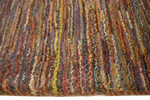 Multicolored Vintage Stripes Tribal 3X4 Gabbeh Persian Rug