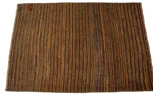 Vintage Multicolored Stripes Tribal 3X4 Gabbeh Persian Rug