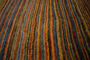 Vintage Multicolored Stripes Tribal 3X4 Gabbeh Persian Rug