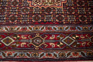 Vintage Floral Orange-red 4X5 Bidjar Sanneh Persian Rug