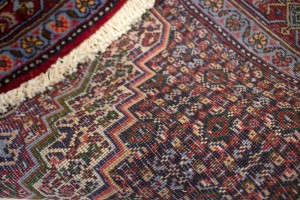 Vintage Floral Orange-red 4X5 Bidjar Sanneh Persian Rug