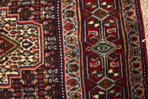 Vintage Floral Orange-red 4X5 Bidjar Sanneh Persian Rug