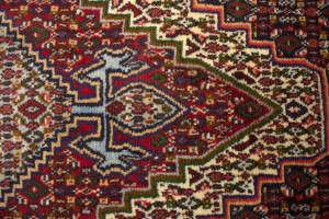 Vintage Floral Orange-red 4X5 Bidjar Sanneh Persian Rug