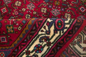Red Vintage Tribal 3X5 Pictorial Hamedan Persian Oriental Rug