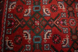 Red Vintage Tribal 3'5X5 Floral Hamedan Persian Rug