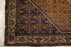 Vintage Floral Orange 4X5 Bidjar Persian Rug
