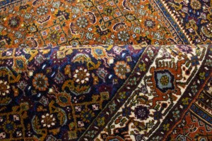Vintage Floral Orange 4X5 Bidjar Persian Rug