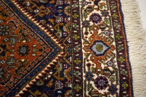 Vintage Floral Orange 4X5 Bidjar Persian Rug