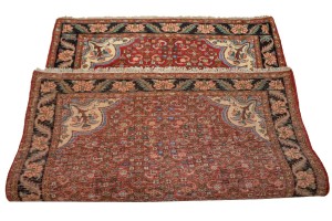Vintage Floral Red 4X5 Gholtogh Persian Rug