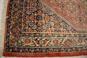 Semi Antique Orange-red Floral 3X5 Bidjar Persian Rug