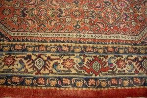 Semi Antique Orange-red Floral 3X5 Bidjar Persian Rug