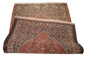 Semi Antique Orange-red Floral 3X5 Bidjar Persian Rug