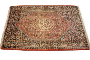 Semi Antique Orange-red Floral 3X5 Bidjar Persian Rug