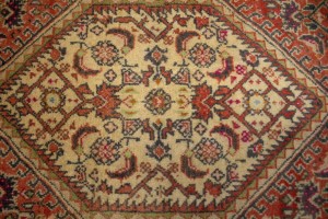 Semi Antique Orange-red Floral 3X5 Bidjar Persian Rug
