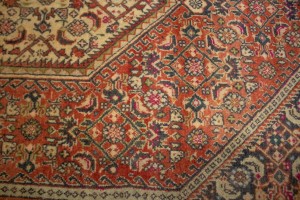 Semi Antique Orange-red Floral 3X5 Bidjar Persian Rug