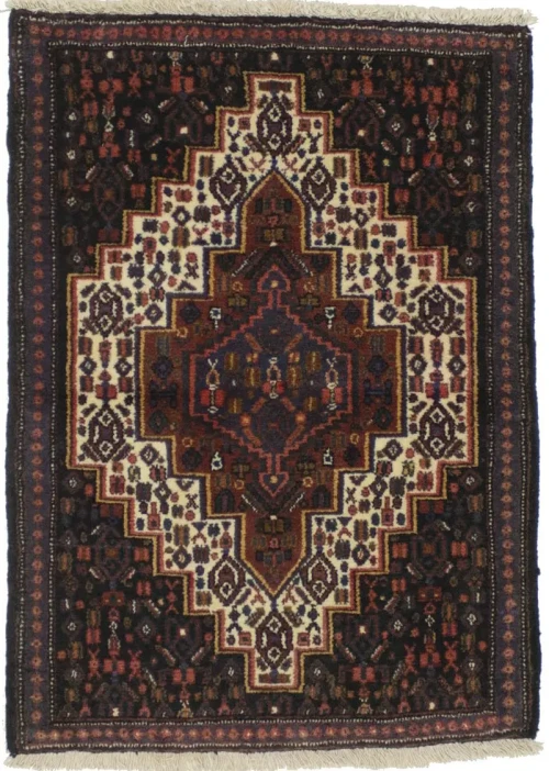 Brown Vintage Tribal 2X3 Bidjar Sanneh Persian Oriental Rug