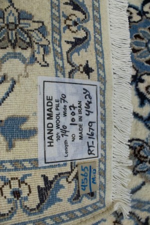 Cream Classic Floral 2'4X4'6 Nain Persian Rug