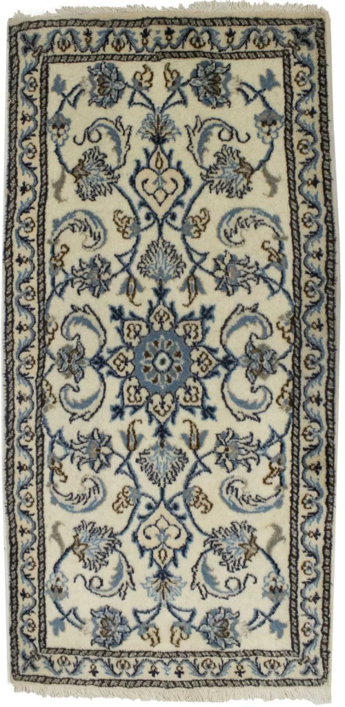 Cream Classic Floral 2'2X4'7 Nain Persian Rug